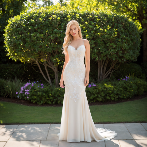 Pin-Thin Straps Wedding Dresses