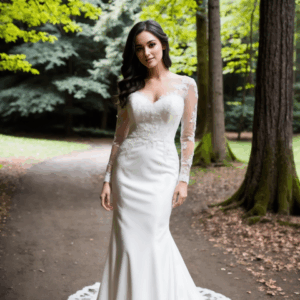 Edgy Leafy Lace Wedding Dresses