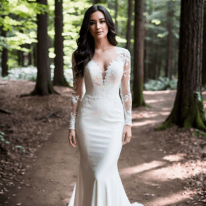 Edgy Leafy Lace Wedding Dresses