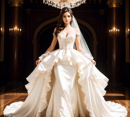 Romantic Ruffles Wedding Dresses