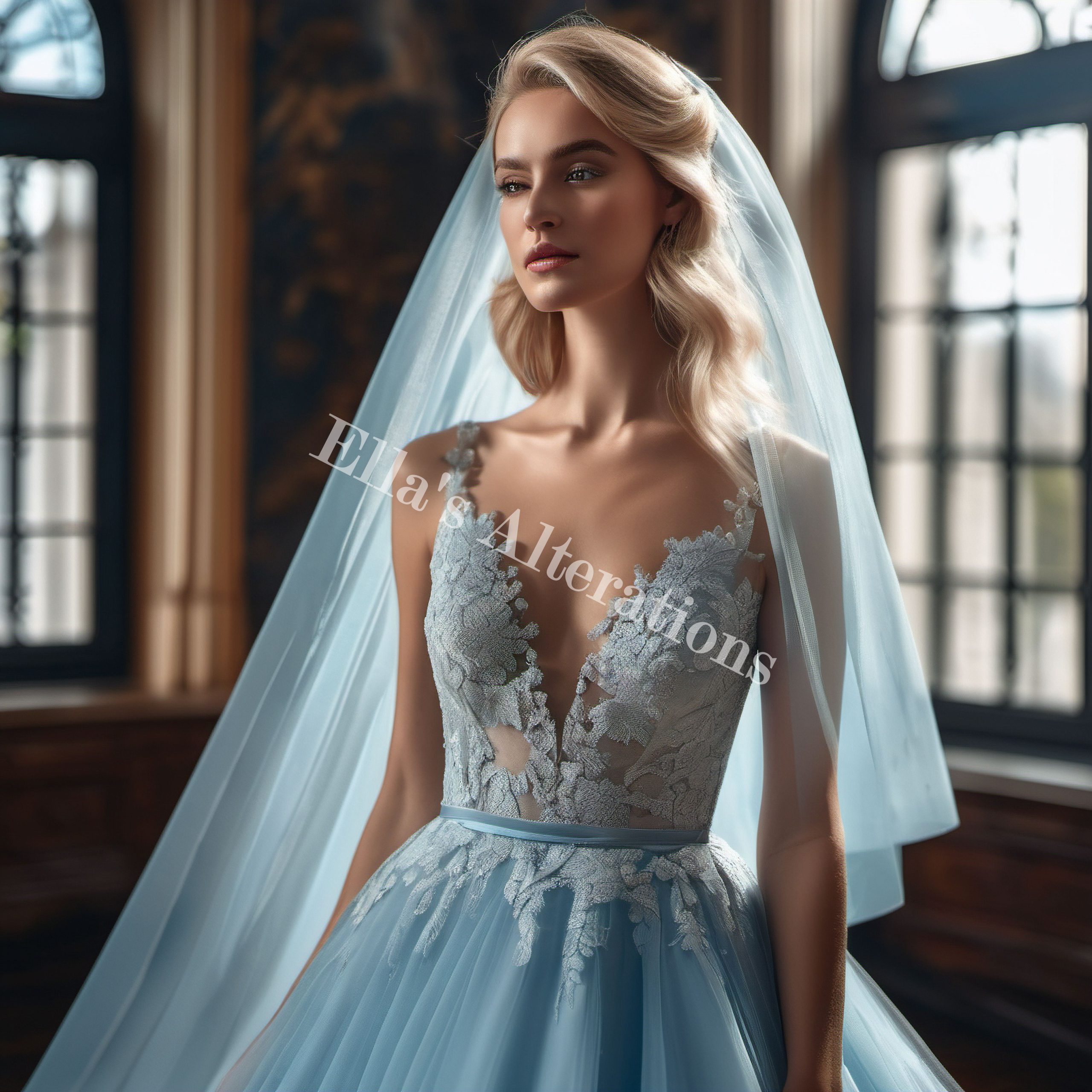 Light blue wedding dress meaning clearance