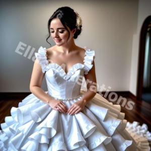 Ruffles in Wedding Hair