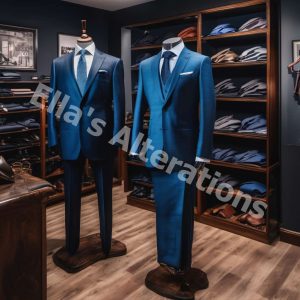 Tailor perfecting suit fit