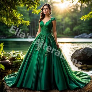 Emerald Elegance Lakeside Wedding