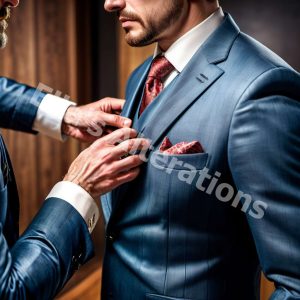 Men's suit fitting session