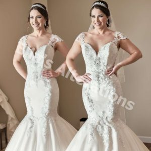 Transformative wedding dress adjustments