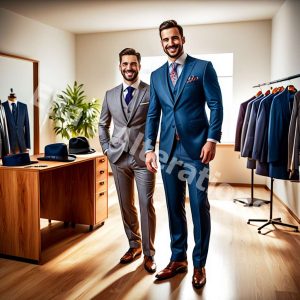 Men's suit fitting excellence