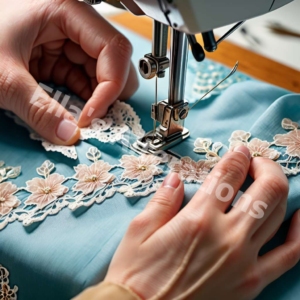 Expert seamstress at work