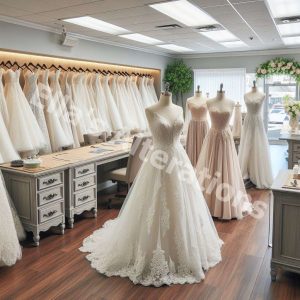 Bridal gown adjustment session