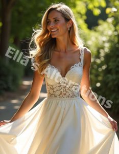Basque waist, timeless beauty.