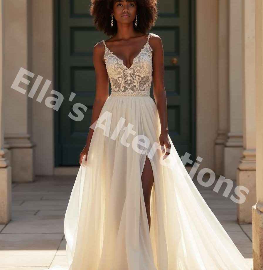 Red Carpet Ready High Slit Wedding Dresses for a Glamorous Bridal Look. Ella s Alterations