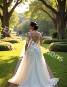 Luxurious bridal dress accents