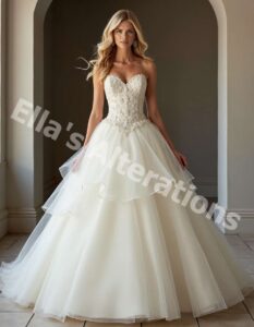 Romantic lace bridal gown