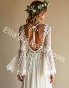 Modern lace bridal fashion
