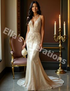 Modern chic bridal dress