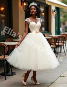 Romantic lace wedding gown