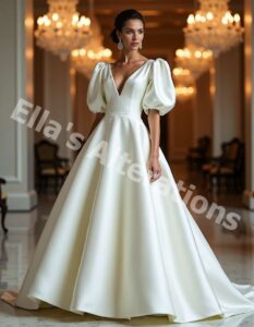 Ethereal lace puff sleeves