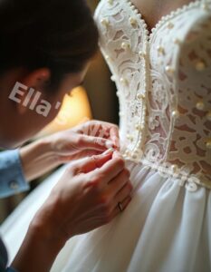Vintage gown fitting session