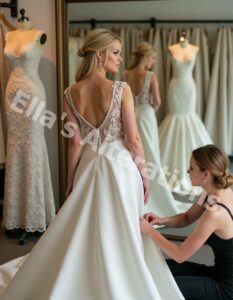 Wedding dress custom fitting