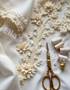 Restoring silk wedding fabric