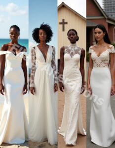 Modern minimalist wedding dress