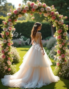 Bubble skirt bridal beauty