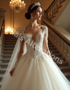 Flowing Tulle, Sculpted Bodice
