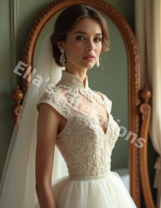 Sophisticated bateau bridal look