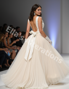 Dramatic bow runway flair