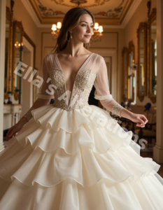 Grand staircase bridal moment