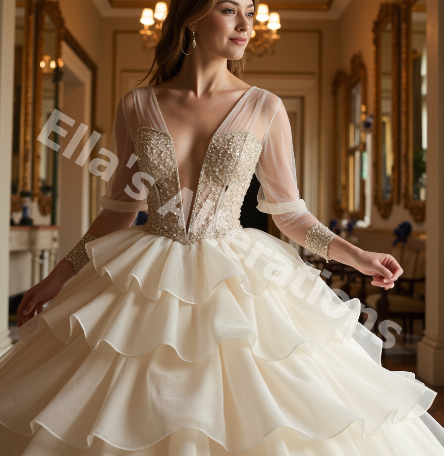 Grand staircase bridal moment