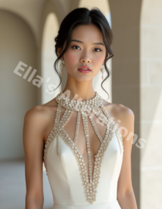 The Art of Chic- A Modern Bride's Beaded Sheath Statement