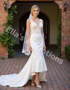 Off-shoulder satin perfection