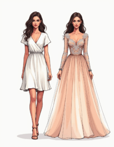Casual Dress And A Formal Gown 1