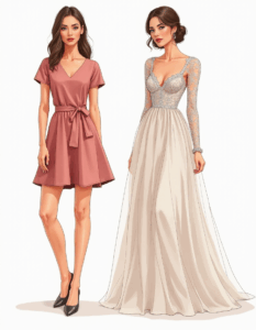 Casual Dress And A Formal Gown