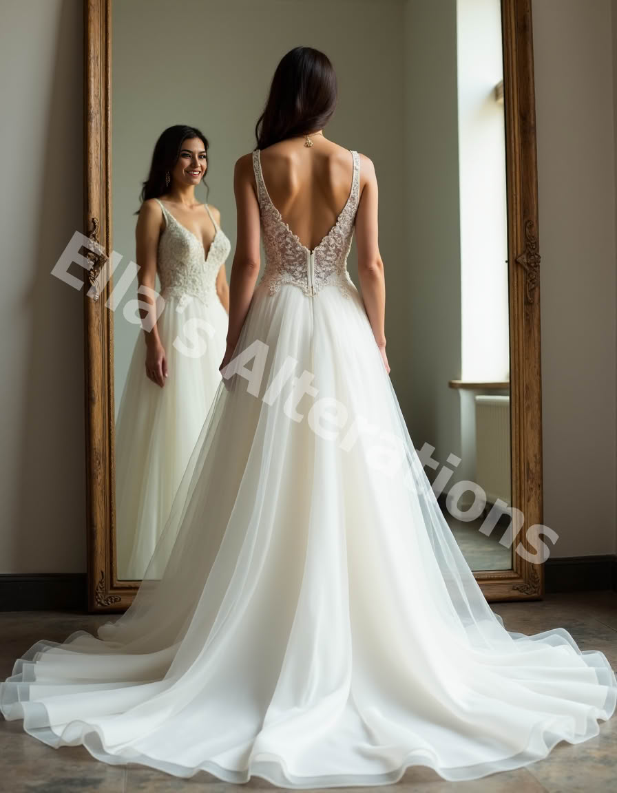 Delicate beading on waistband