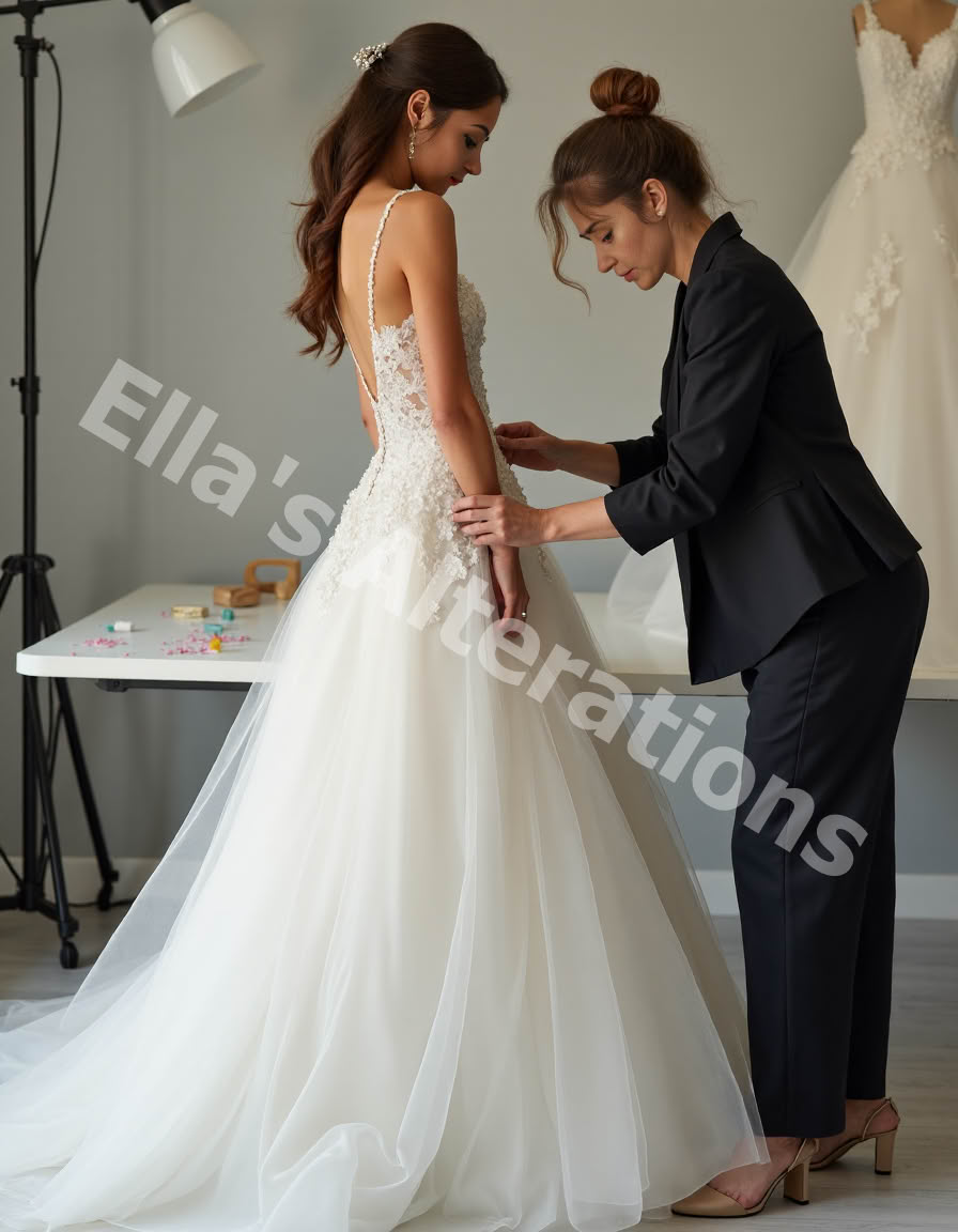 Draped silk around waistline