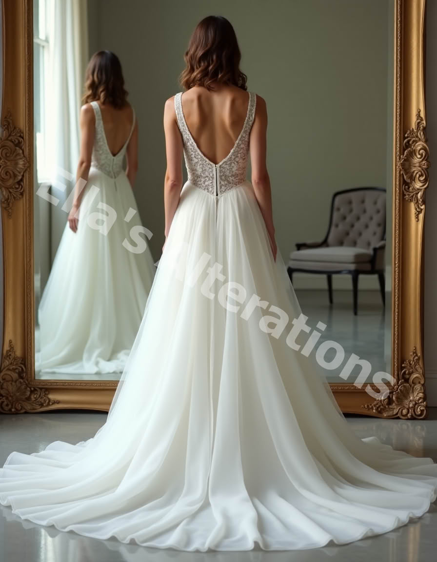 Gown silhouette with train