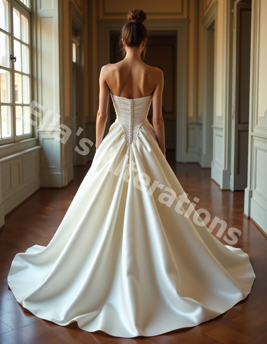 Ruched fabric defining waist