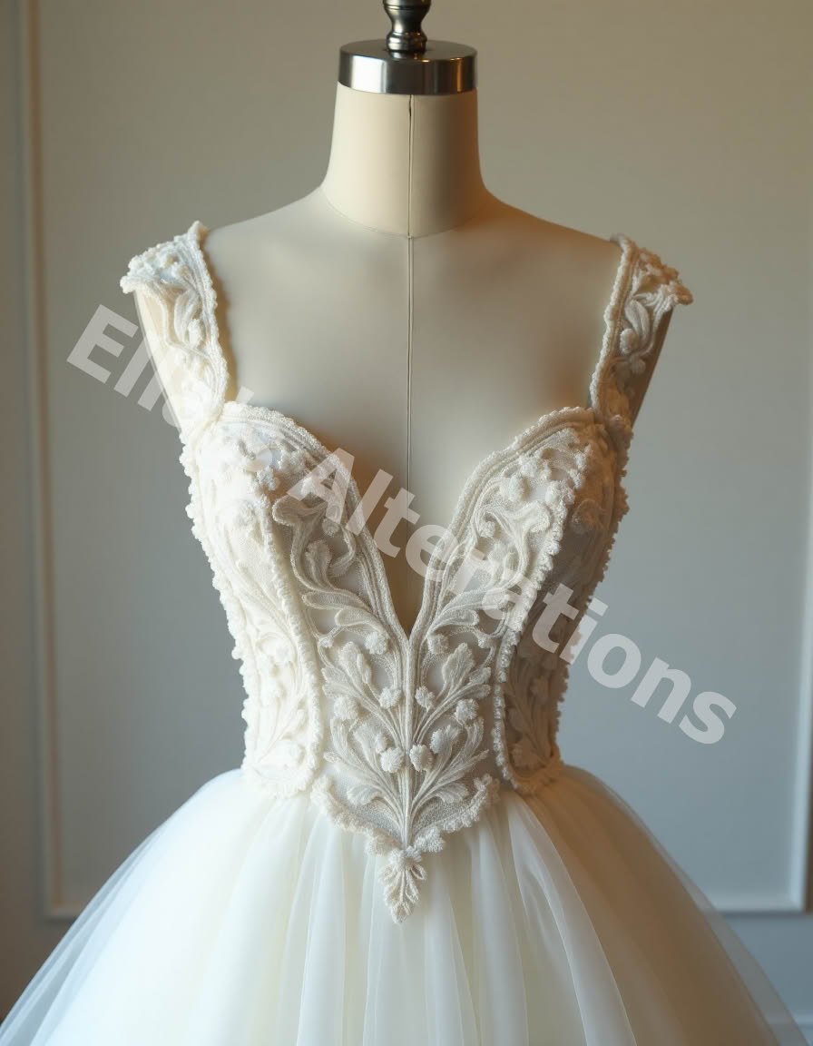 Waistline illusion with appliqu