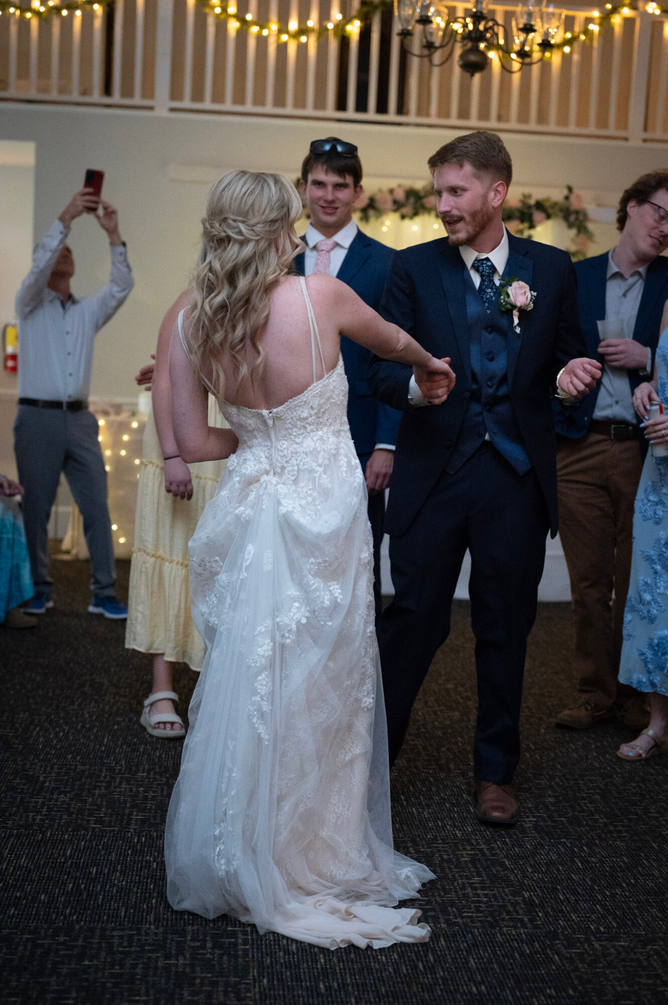 Wedding dress detail from Ciara Florer’s special day